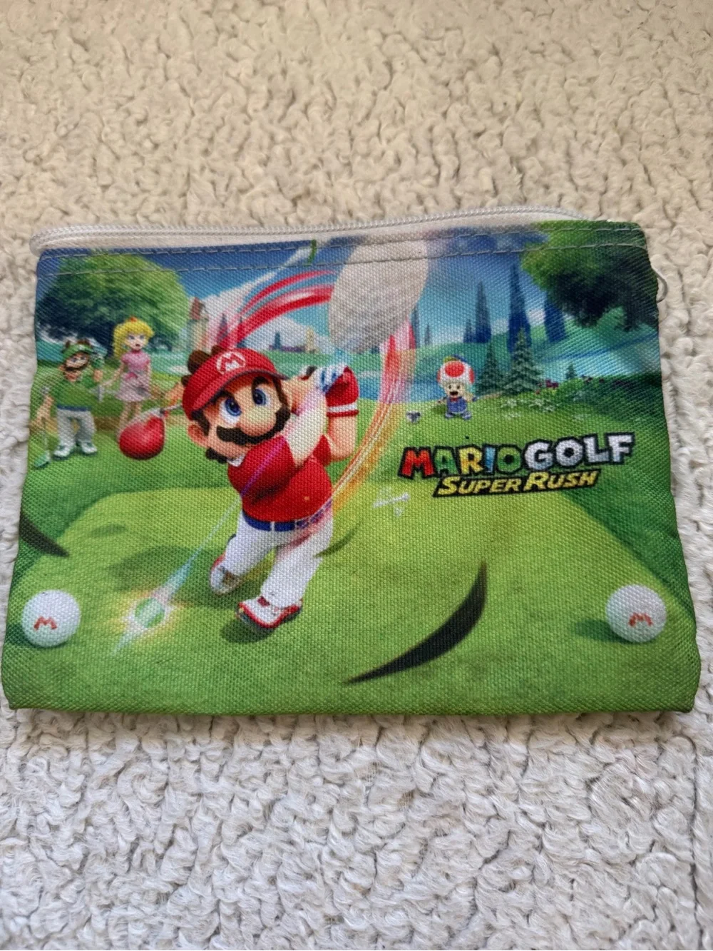 Mario Kids Green Zip Pouch